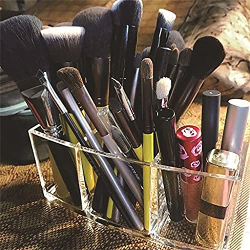 Brosse maquillage titulaire compact avec compartiments pour crayons - 5