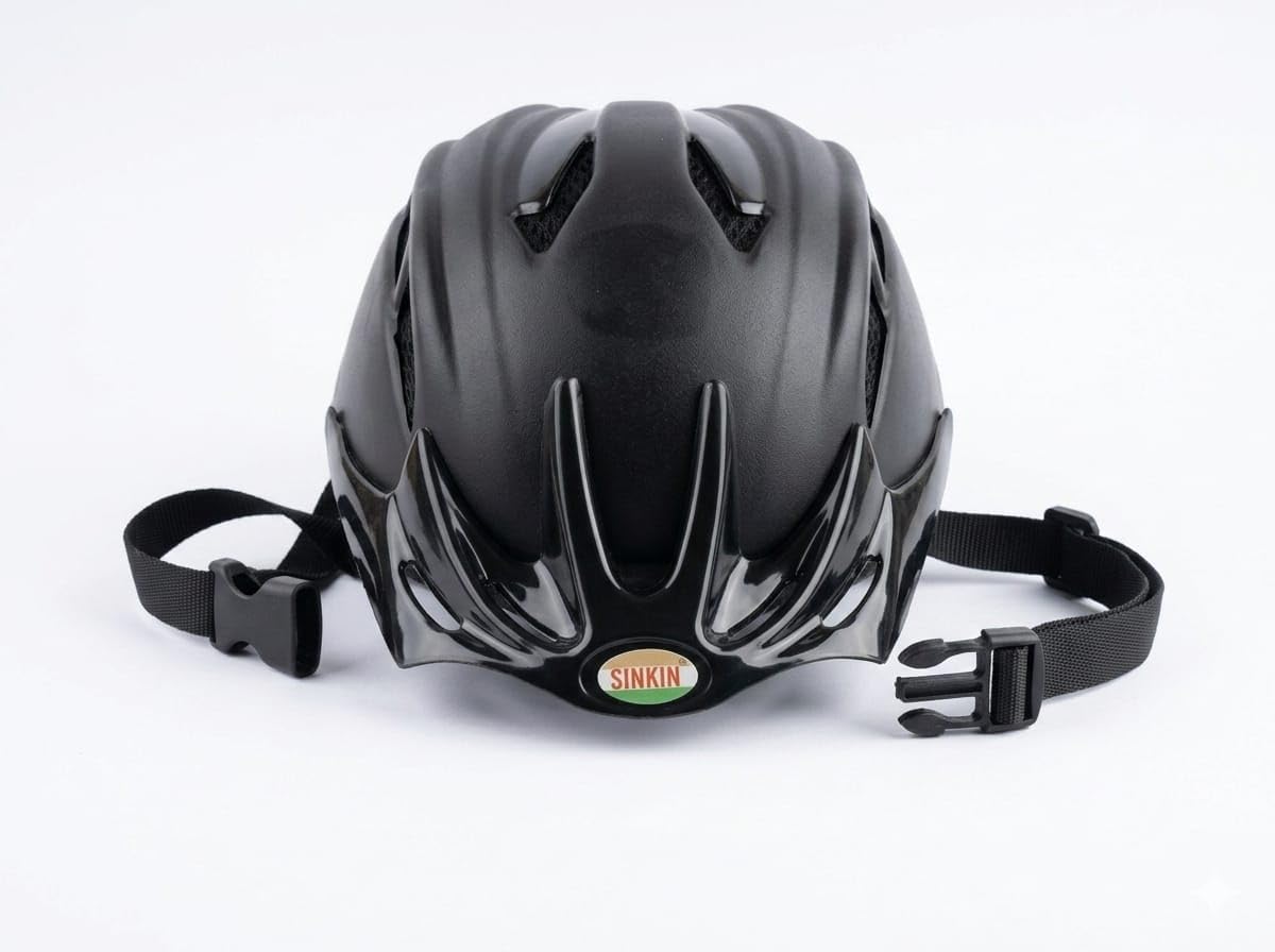 sinkin cycling helmet with detachable visor for skating, cycling, running, jogging, mountain climbing for boys, girls, kids, youth and all age people (black)