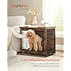 FEANDREA-Dog-Crate-Furniture-Side-End-Table-Heavy-Duty-Dog-Cage-with-Multi-Purpose-Removable-Tray-Double-Door-Dog-House Heavy-Duty Dog Cage