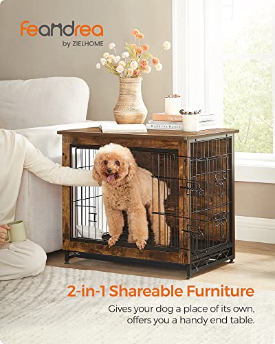 FEANDREA Dog Crate Furniture, Side End Table, Modern Kennel for Dogs Indoor up to 30 lb, Heavy-Duty Dog Cage with Multi… - Image 3