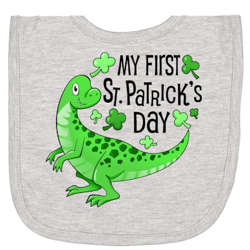 inktastic My 1st St. Patrick's Day- Green Dinosaur Newborn Bib