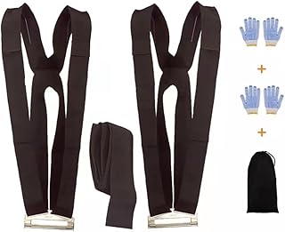 Moving Straps（13cm of Width）, MAXBROTHERS Shoulder Moving Straps for Furniture, Appliances, Heavy or Bulky Easy to Adjust for Carrying and Lifting Heavy Objects up to 800 LB (Black)