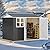 DWVO 8' x 6' Outdoor Storage Shed, Waterproof Metal Garden Shed with Windows, Lockable Doors, and Sloped Roof for Patio, Backyard, Lawn, Tool Storage, Bike Shed, Pet Shelter (Gray + White)