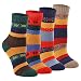 Keaza Women's Vintage Style Cotton Knitting Wool Warm Winter Fall Crew Socks - C3 (4 Pack)
