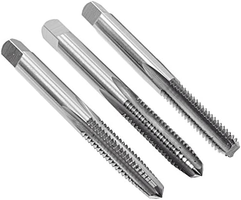 Kodiak Cutting Tools KCT202717 USA Made 1/4-20 Hand Threading Tap Set, Includes Taper, Plug and Bottom Taps, Ground Threads, High Speed Steel, H3 Limit, 4 Flute, 1/4" Diameter x 20 TPI (Pack of 3)