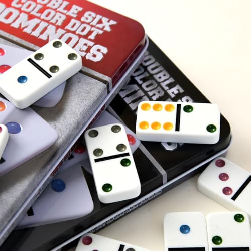 Jogo de Domino na Lata Caixa de Metal Dominó Osso 28 Peças Premium
