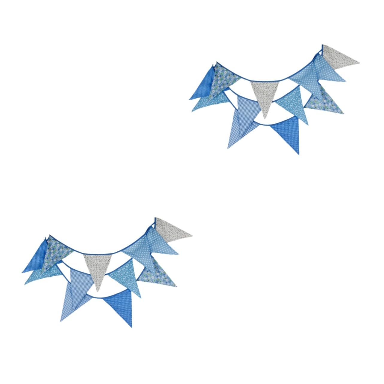 Cabilock 2 Piezas Triangulares de Tela de Pata de Perro banderín de Doble Cara decoración Home Decoracion banderín del empavesado guirnaldas del empavesado Familiar verderón