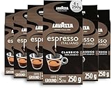 Lavazza, Espresso Italiano Classico, Ground Coffee, 6 Packs of 250g, Ideal for Moka Pot or Filtered Coffee, Sweet & Aromatic Taste, Intensity 5/10, Flowery & Fruity Notes, 100% Arabica, Light Roast