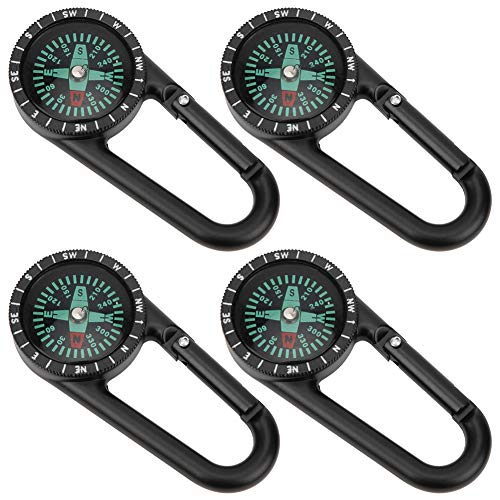 Junlucki Mini bússola, fivela multifuncional de navegação, bússola portátil de liga de zinco para ac