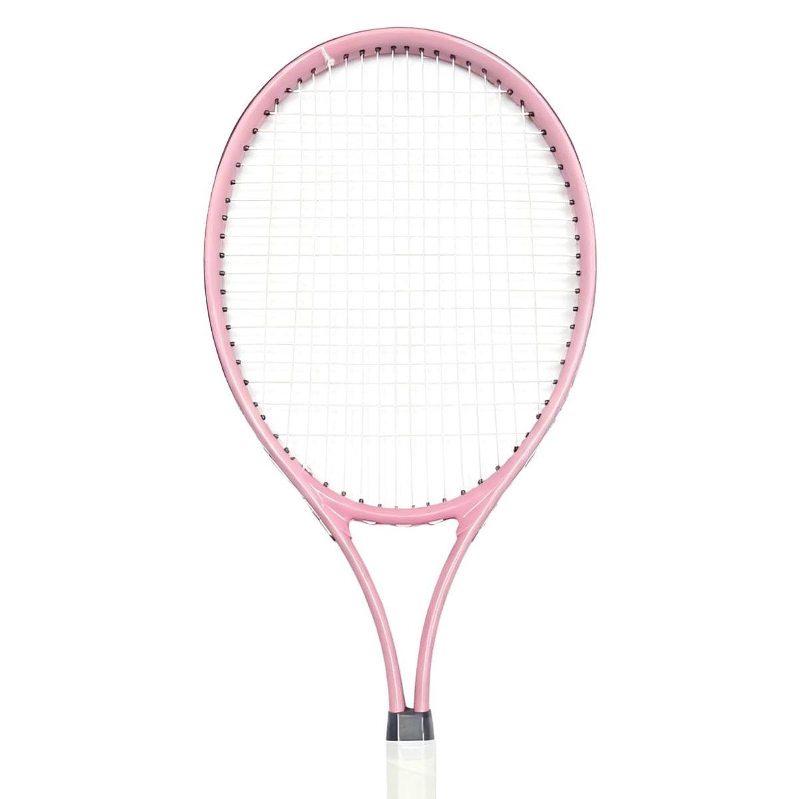 Racchetta da Tennis per Principianti Adulti, Comoda, Portatile, per Il Tempo Libero, L'allenamento, Leggera, per Giochi All'aperto, Esercizi I, Rosa