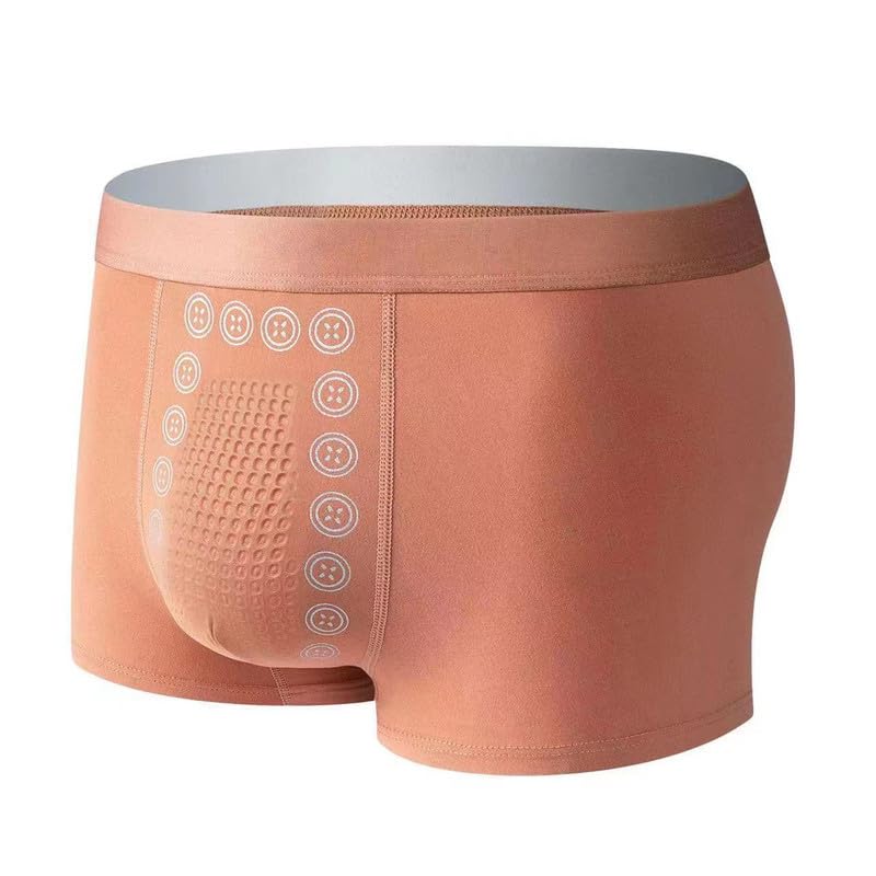 Image of Men's Mid-Rise Magnetic Boxer Briefs /Breathable Stretch Fabric with Energetic Massage Dots Underwear