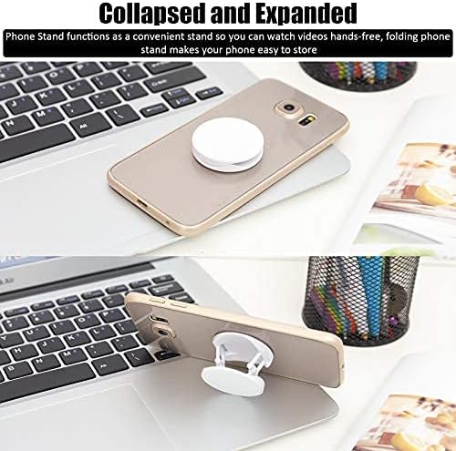 10 Pieces Blank Sublimation Phone Holders Collapsible Phone Grip Holder with Double-Sided Tape, Adhesive Finger Holder for Smartphone and Tablets (White)