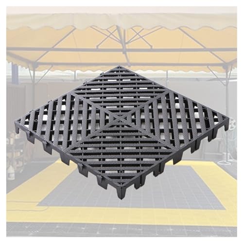 Modular Interlocking Floor Tiles PVC Modular Garage Floor Tiles, Pool Patio Flooring, Suitable for Indoor and Outdoor Use, Interlocking Drainage Mats(Gray,50x50x5CMCM-8piece)