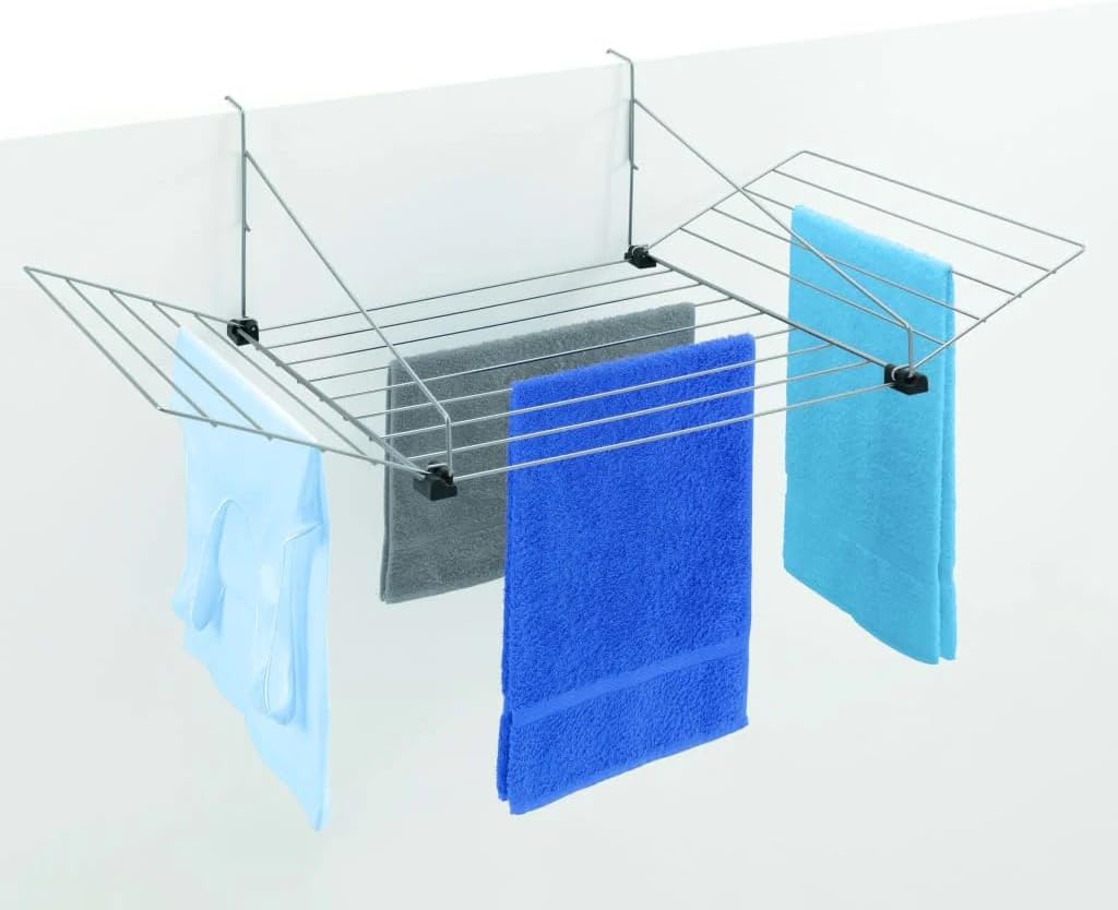 Metaltex 406902 Plastic Balcony Clothes Horse with Folding Sides, 12 Metres