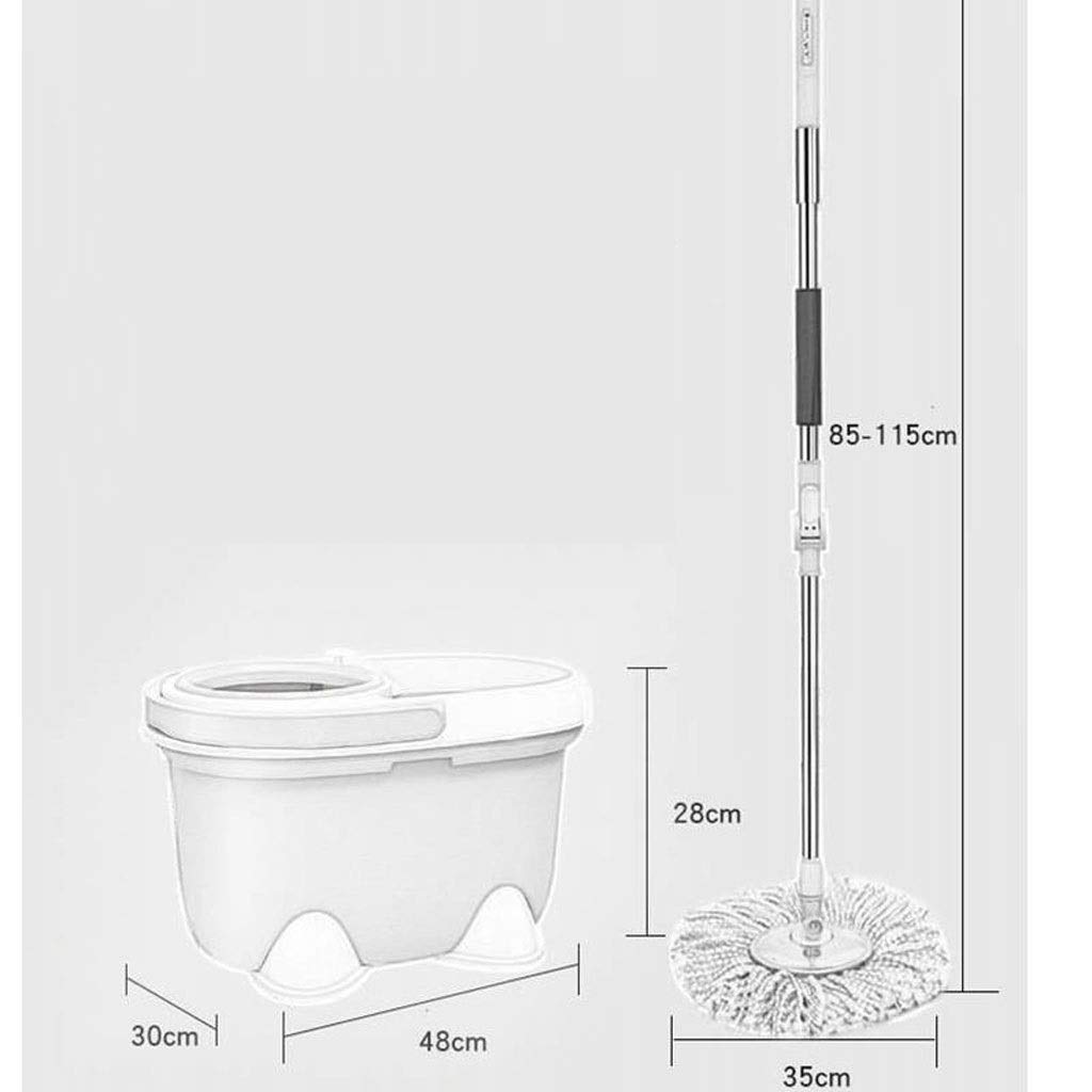 Balai Rotatif 360°, Manche En Acier Inoxydable Et Extension, Pour Nettoyage De Sol Humide Ou Sec à Domicile Ou Au Bureau
