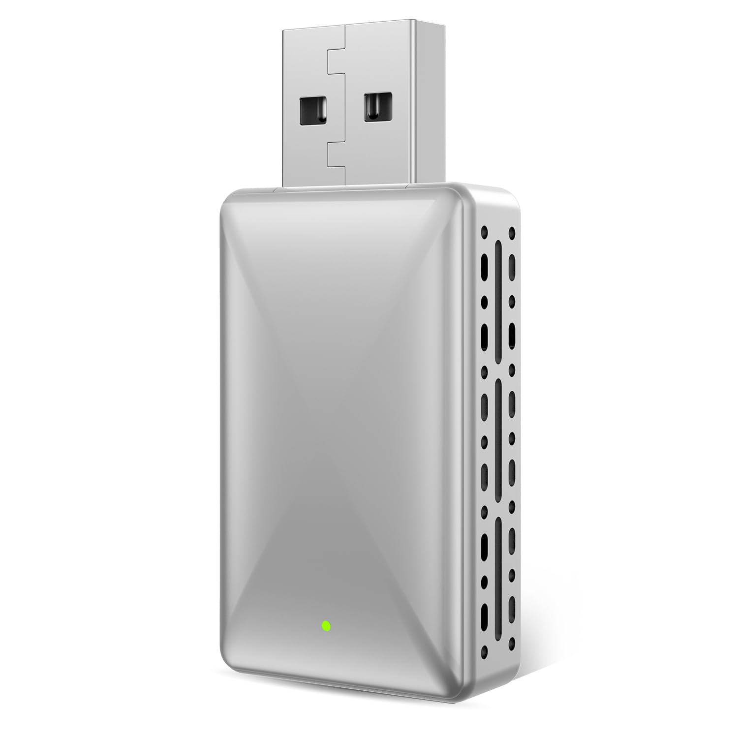 2 in 1 Wireless CarPlay Adapter & Android Auto Adapter Converts Factory Wired CarPlay to Wireless Dongle for OEM Cars from 2016,iPhone iOS 10+/Android 11+(Silver Gray)