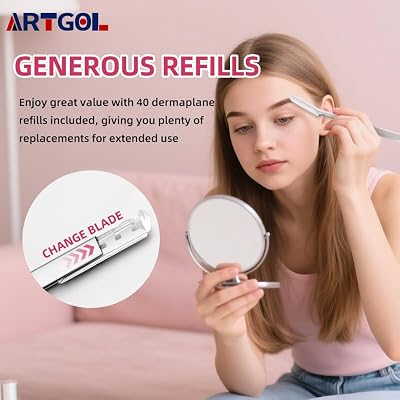 40 Count Facial Razor Replacement Blades Be suitable for Twee zerman Stainless steel blade