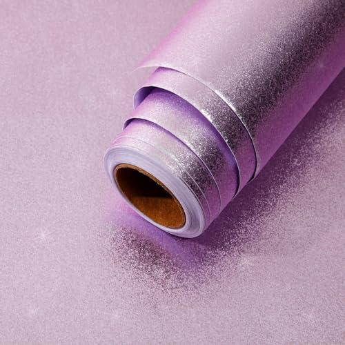 Pink Glitter Contact Paper Roll for DIY Crafts, Peel and Stick Art Decal for Scrapbooking (17.7 in x 16.4 Ft)