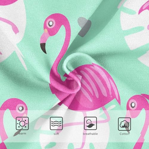 Toddler Underwear Custom 2t Cotton Panties for Girl Cartoon Kids Briefs Undies Pink Flamingos Mint Green3