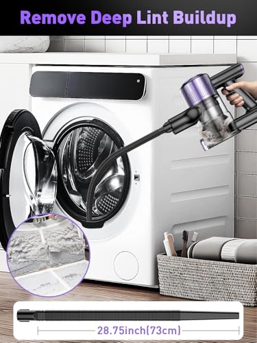 Cordless Vacuum Cleaner, 350W/33Kpa 10-in-1 Stick Vacuum with Upgraded Extra-Long Hose, Anti-Tangle Brush, Green LED Light, Lightweight Rechargeable Vacuum for Home, Hardwood Floors, Carpets, Pet Hair