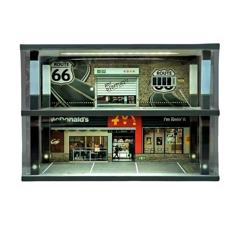 Amazon.co.jp: ミニ駐車場 喫茶店 1/24 駐車場モデル シーン装飾