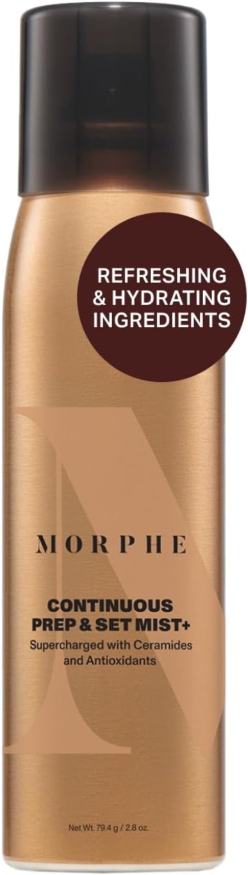 Continuous Prep & Set Face Mist - Hydrating Setting Spray for Makeup & Skin Prep - Enriched with Ceramides and Antioxidants for a Radiant Finish (2.8 oz)