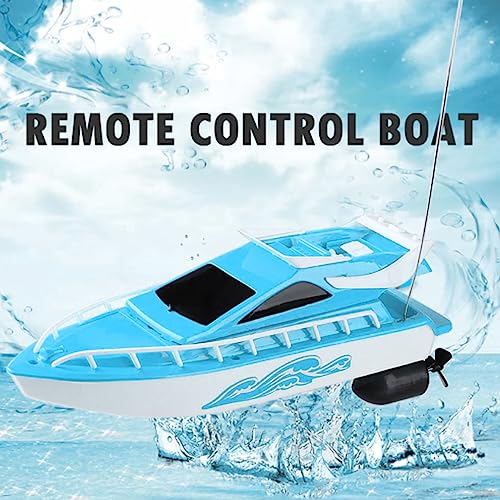 Mini bateau RC électronique de course étanche bleu avec télécommande