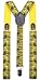 Sunny Ocean Mens Adjustable Elastic Y Shap Suspenders with Strong Clips