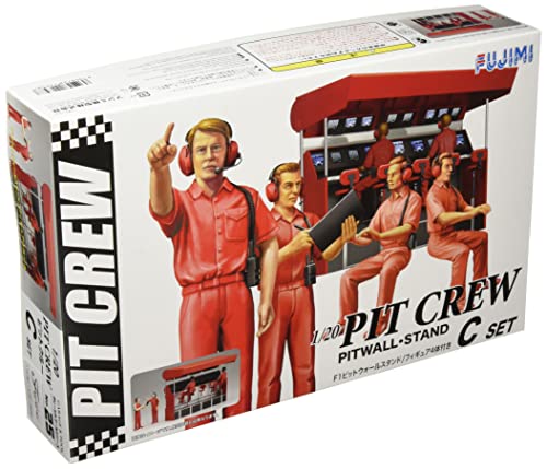 Fujimi 116587 Pit Crew Pitwall Stand C Set FIGURE SCALE 1/20 Hobby Plastic Model Kit NEW