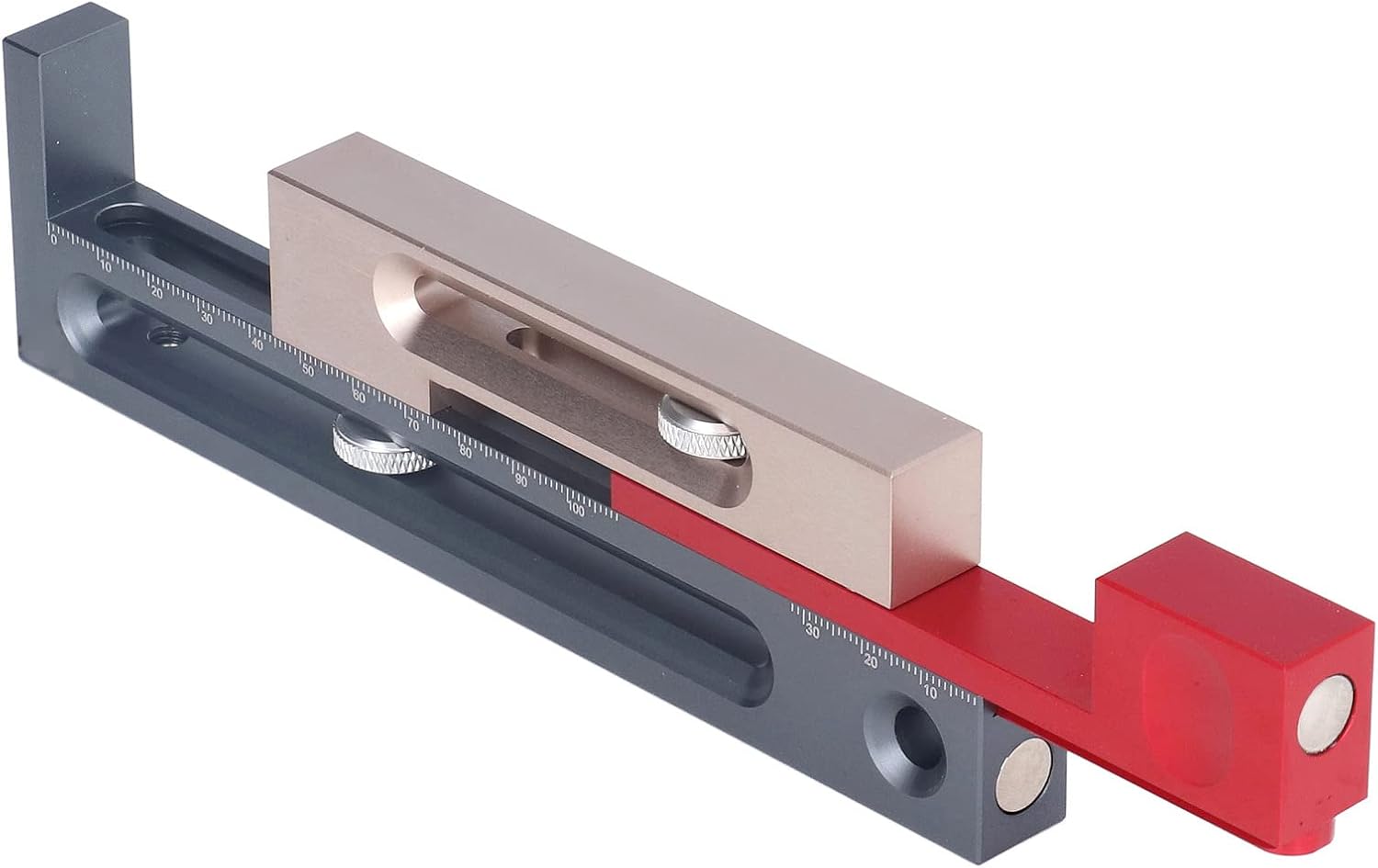 Saw Slot Adjuster Table Saw Regulator Tool Multifunctional Woodworking Length Compensation Strong Magnet High Accuracy for Woodworking Enthusiasts Designers Engineers Aluminum