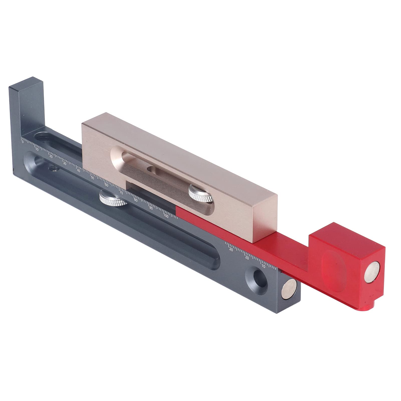 Hyuduo Regulator Szczeliny Piły, Regulator Szczeliny Piły Stołowej z Drewna Kompozytowego ze Stopu Aluminium, Narzędzie do Kompensacji Długości Umożliwiające Dokładne Pozycjonowanie, łatwa Obsługa dla