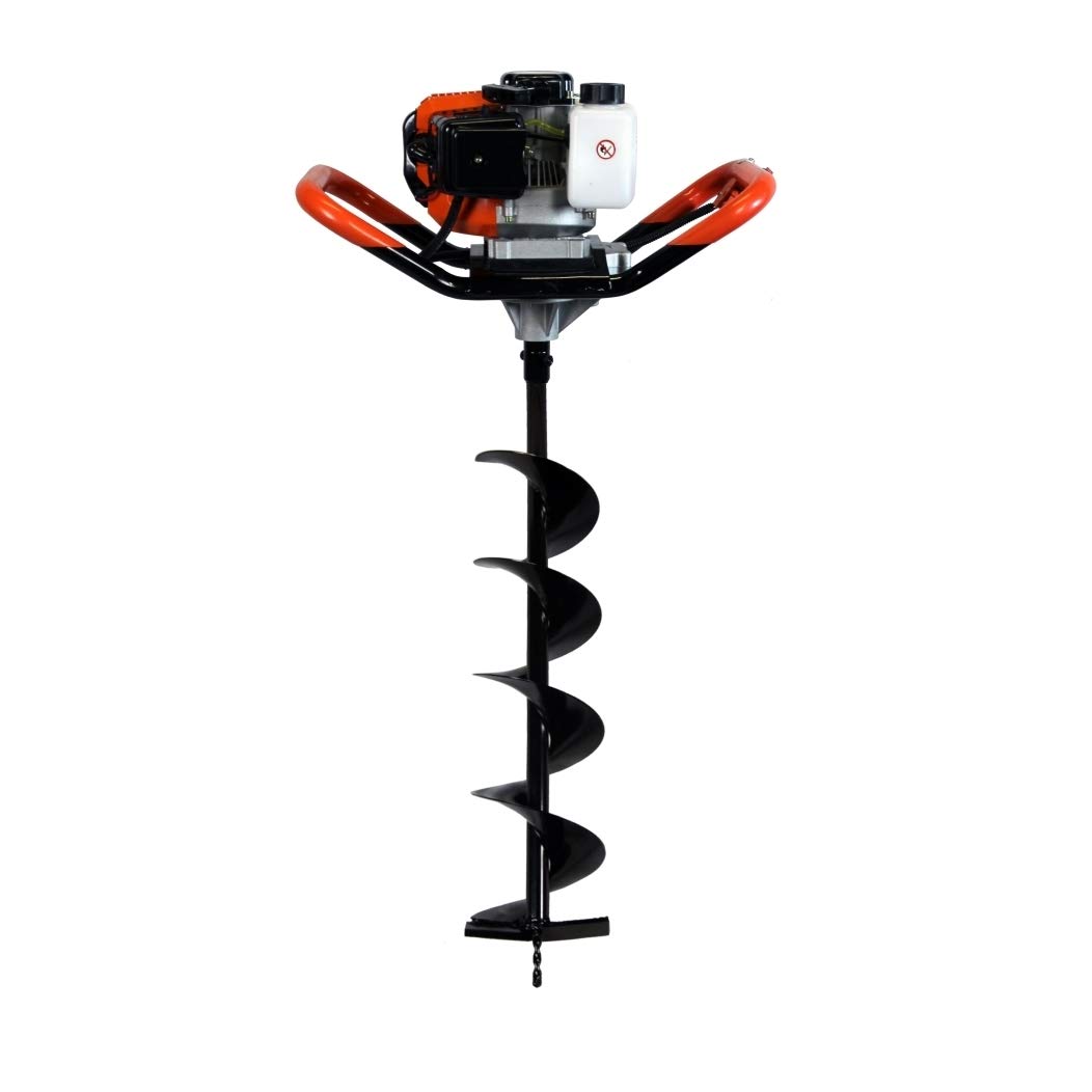 GT GARDEN Taladro de Tierra ahoyador de Gasolina 52 cm3, 3 CV con Broca 150 mm