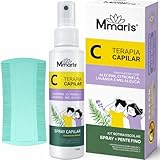 Kit pente fino e 2 spray capilar combate piolhos e lêndeas creme de