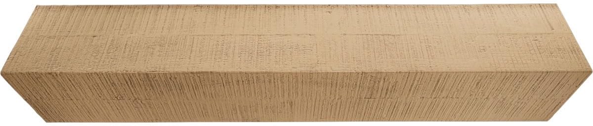Timberthane Rough Cedar Faux Wood Beam, 2-Sided (L-Beam), 6"W x 12"H x 96"L, Buttercream Finish