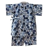 [JIUJIUYCL] 甚平 キッズ 子供 男の子 上下セット 夏 浴衣 100％綿 冷房用 薄手 通気性 伸縮性 和風 和柄 着物 和服 かわいい 夏祭り お祭り 夕涼み 花火大会 ボーイズ 100cm-150cm