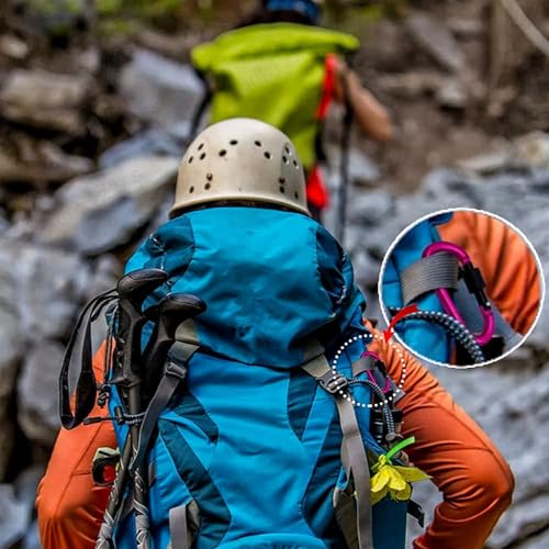 Image of Sunkizzrs Aluminium Carabiner (Pack of 5) Snap Hook Ring Clip - Hooks Keychain - Hook Keyring - Key Hooks for Keychain with Screw Locking (Multi-Colour)