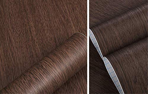 Wood Grain Self Adhesive Sticker Pvc Wallpaper Furnitur Cabinets Wardrobe Shelf Liner (017-17.7By79In) #TOP1