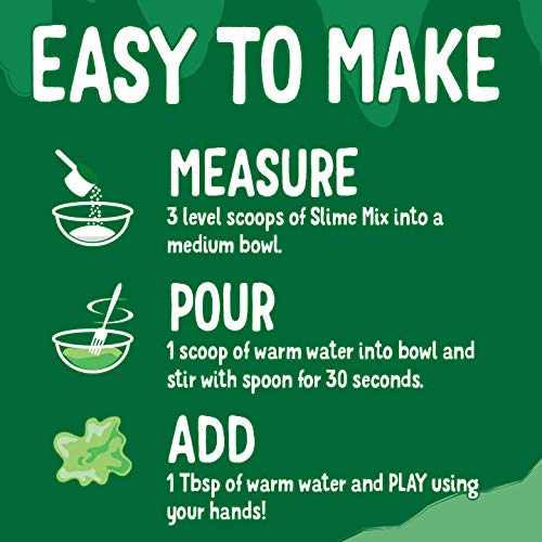 Jell-O Play Monster Slime Kit with 100% Edible Lime Gelatin Mix (14.8 oz Canister)
