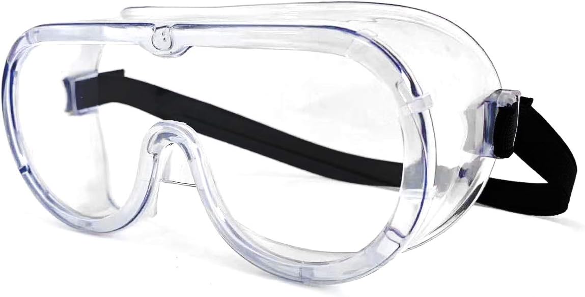 Safety Goggles Clear Wraparound Safety Glasses Eye Impacted Sealed Protective Work Goggles Over Spectacles for DIY Lab Grinding etc GENERAL PURPOSE GOGGLES CLEAR