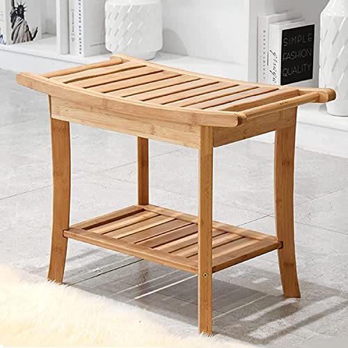 Generisch Taburete de ducha con estante, banco antideslizante para bañera, spa, baño, interior y exterior, capacidad de 250 kg, solución de asiento versátil