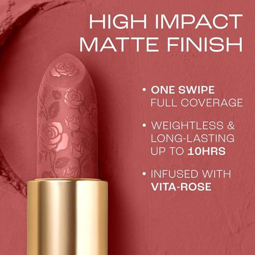Image of LAKME LAKM Lakme Rouge Bloom Powder Matte Bullet Nude Nectar 201-4gm