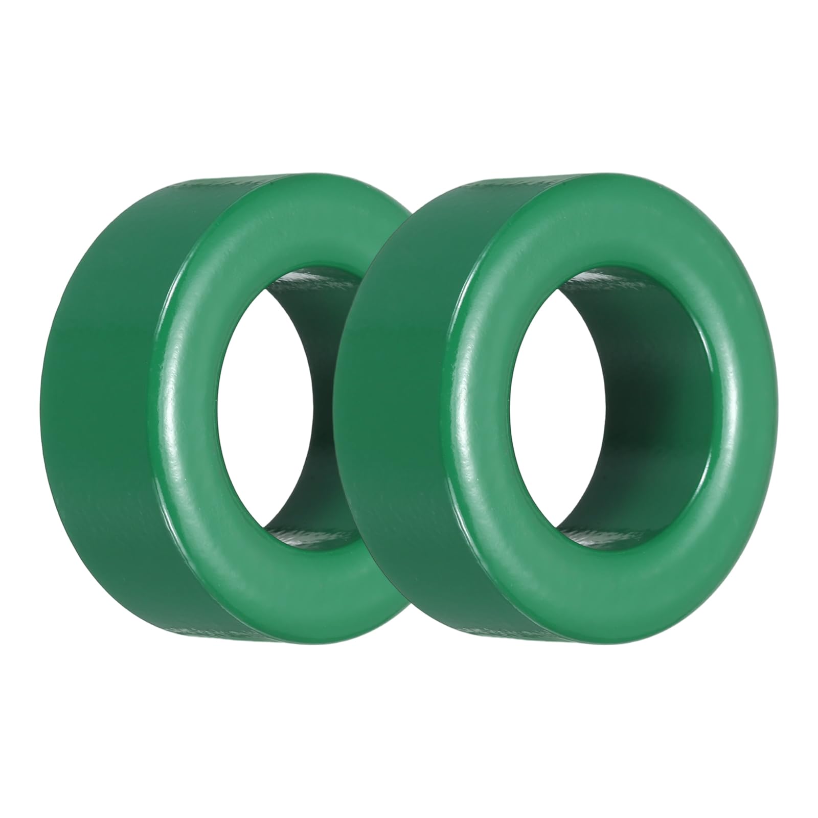 QUARKZMAN 2 Pcs Noyau Toroïde En Ferrite Anti-Parasites RFI EMI Pour Câbles ID 38mm 1.5inch Ferrite Manganèse-Zinc Pour Appareils Électroniques, Industrie, Vert