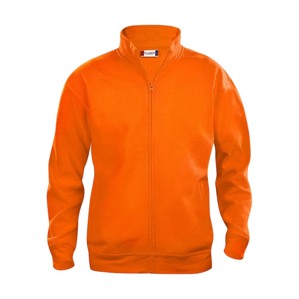 Clique - Felpa con cerniera zip bambino ragazzo Basic Cardigan Junior in poliestere con asola per auricolari in diversi colori e taglie (arancio HV TAGLIA 12-14 ANNI 150/160)