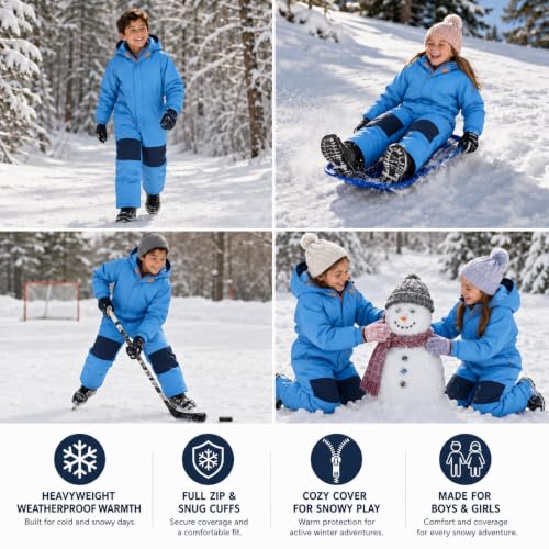 Image of Arctic Hero Kids Snow Suit Waterproof Insulated One Piece Coveralls (2T-14)