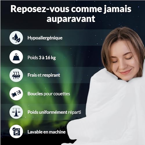 Couverture lestée respirante coton pour un sommeil profond - 6