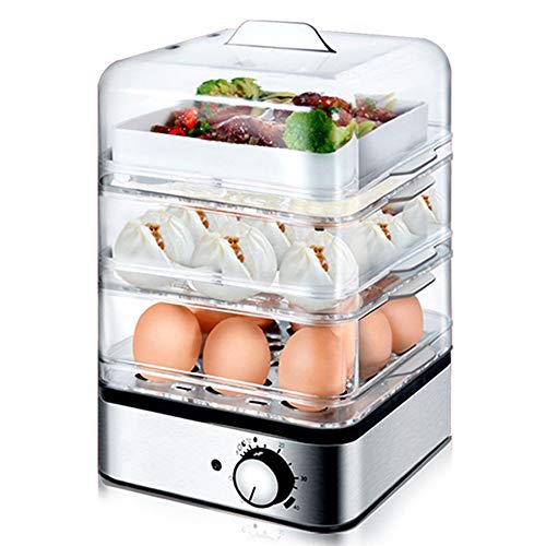 S.N Electric Egg Boiler Automatic Cooker withand 3 Tiered Indication Light for Perfect Soft and Hard Eggs Water Measuring Cup and Egg Piercer