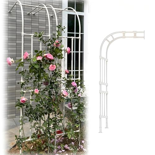 Arco de jardín resistente de metal blanco para eventos y decoración exterior 2