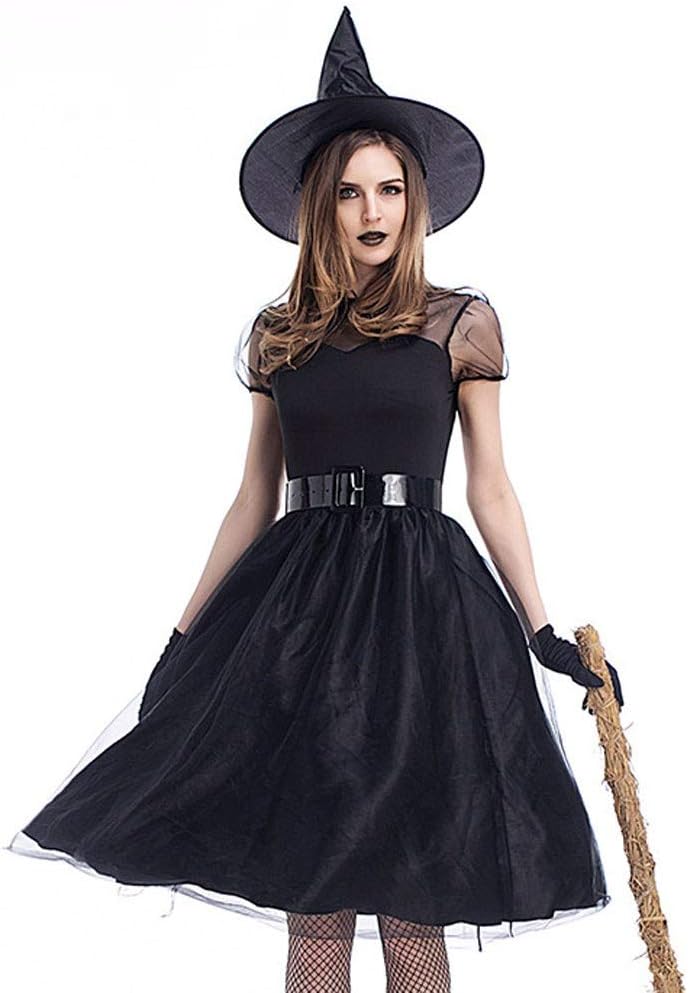 witch dress short Gothic Punk Dark Style Witch Velvet Square Collar Dress Women Black Sheer Chiffon Bell Sleeve A Line Short Dress