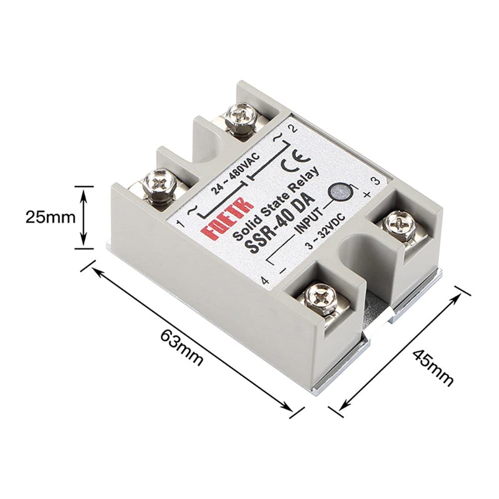 VOANZO 3D-Drucker Heizbett Pad 100x100 Mm – 220V 100W Silikon-Heizmatte + Relais-Kit, Für DIY Drucker