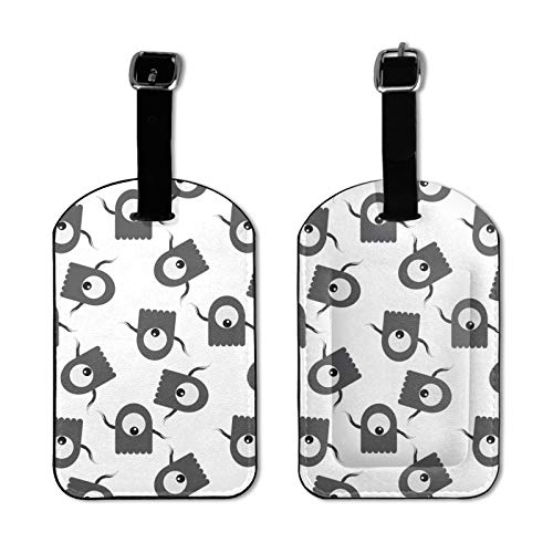 荷物タグ ネームタグ 独眼 怪獣 獣 精霊 ラゲージタグ バゲッジタグ 荷札 名前ラベル 旅行 かわいい おしゃれ タブ 名札 番号札 耐久性 目立つ 個性 PUレザー CHOUJJ